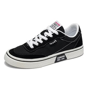 2025 Men's Casual Korean <b>Style</b> Trendy Lace-up Running <b>Shoes</b> Height Increasing Thick-Soled Canvas EVA Midsole Rubber Outsole - Product Image 3