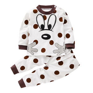 Set di pigiami Casual per bambini abbigliamento da notte in cotone con stampa carina per bambini 0-7 anni ragazzi e ragazze etichetta personalizzata di alta qualità - Product Image 2
