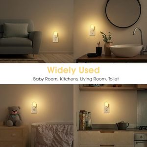 Lámpara Nocturna LED L Lohas, Enchufe de Pared, Redonda, con Sensor, Regulable, Luz Blanca Cálida, 30-60lm, Brillo Ajustable - Product Image 5
