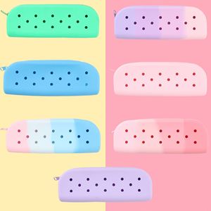 Diy Silicone Clog Pen Case <b>Cute</b> Shoe Charms for Stationery Box Large Capacity Pencil Case Waterproof Pen <b>Purse</b> - Product Image 4