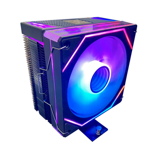 인텔 LGA115X/1200/17XX/1366 PC 12V 전압 PC 팬 <span class=keywords><strong>4</strong></span> 히트 파이프가있는 조용한 120mm RGB 모니터 CPU 쿨러 PWM 컴퓨터 팬 - Product Image 2