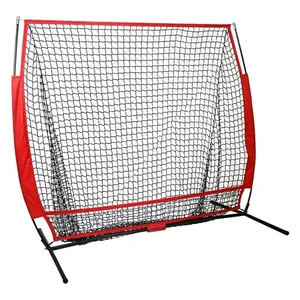 5x5 Foot Softball Baseball Practice Net with Frame Hitting Pitching Batting Catching Backstop Equipment Training Strike Zone