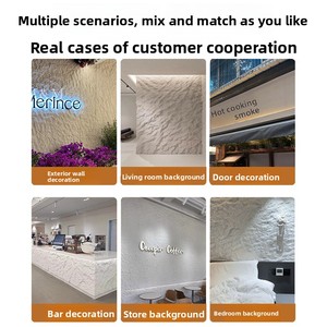 แผ่นหินสตาร์มูนสโตนแบบยืดหยุ่นขนาดใหญ่ หินไดโอไรต์ PU แผ่นตกแต่งผนังลายหินอ่อน - Product Image 3