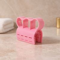 SOROOT Brosse à ongles en forme d'alligator en élastomère souple, brosse de nettoyage des mains en U pour enfants, crèches, écoles, cuisine, hygiène et soins de la peau