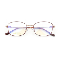 Marca de lujo Gafas de buena calidad Lunette De Luxe Lens Eye Spectacles Gafas Gold Pure Titanium Mujeres Gafas Monturas ópticas