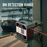 Capteur de distance laser TOF haute précision 50-8000 mm, sortie analogique RS485, NPN PNP, 12-24 V CC, capteur d'automatisation industrielle