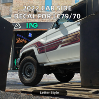 Autocollant latéral de carrosserie de voiture 2022, lettres en PVC pour pièces de voiture d'occasion Land Cruiser LC79/LC70 Z-CHOI