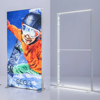 Boîte à lumière personnalisée avec impression UV, film souple, sans cadre, rétroéclairée par LED, profil en aluminium pour la publicité en magasin, affichage en magasin
