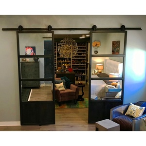 <span class=keywords><strong>Porte</strong></span> Scorrevoli in Stile Barn Door in Acciaio e Vetro Singolo in Vendita a Prezzi Vantaggiosi - Product Image 3