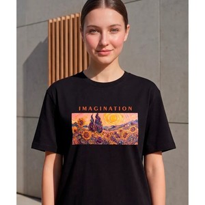 2026 Summer New Women's 100% Cotton Short Sleeve T-Shirt Chic Casual Unique Design <strong>Sunflower</strong> Print Oversized Daily Fashion <strong>Top</strong> - Product Image 3