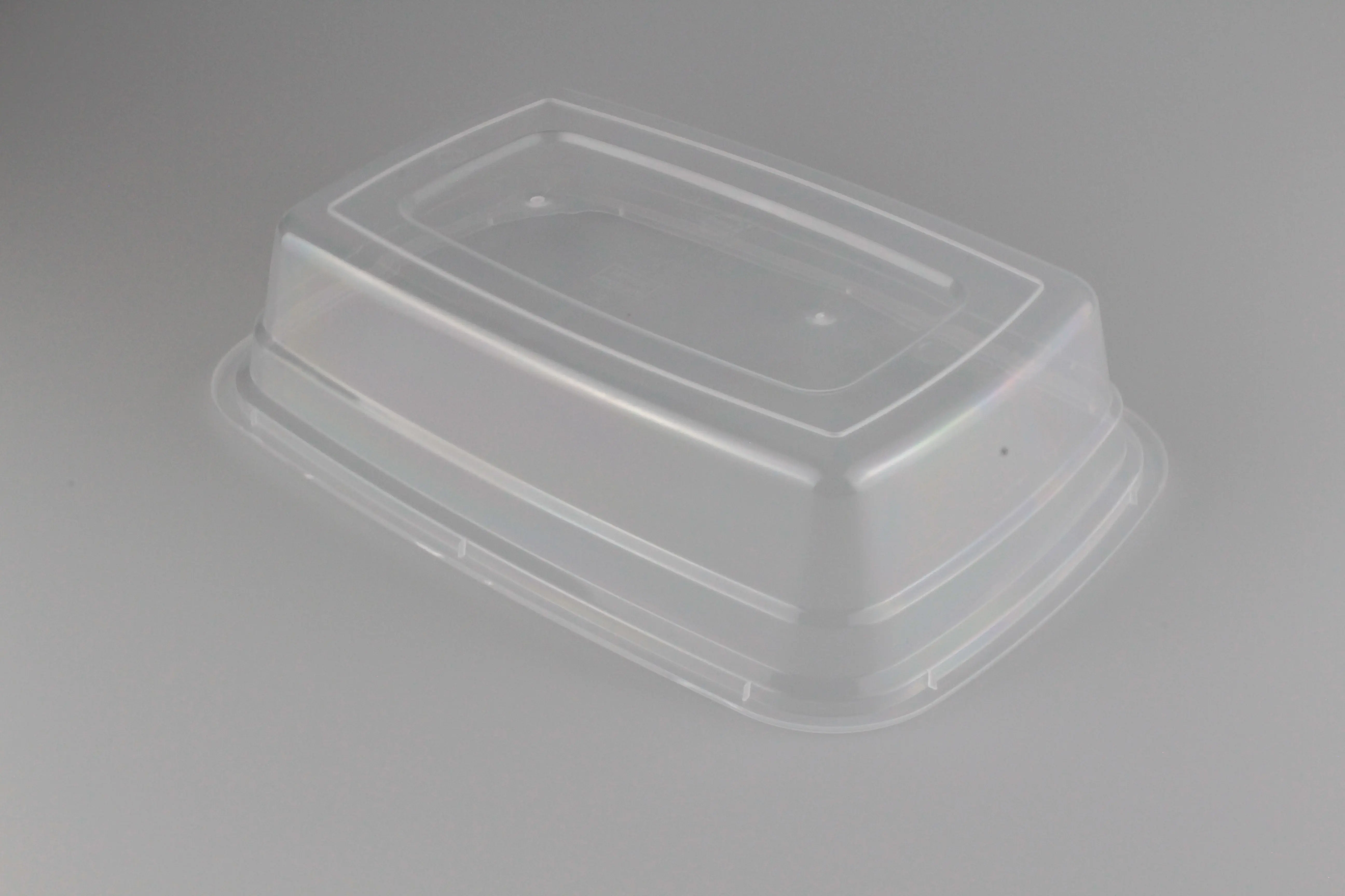 Dernière conception emballage alimentaire en plastique à prix raisonnable boîte pliée 950ml boîte alimentaire rectangulaire en plastique américain jetable