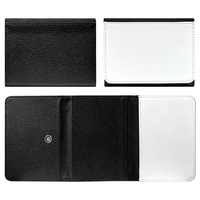 Dompet pria sublimasi desain kustom kosong tempat kartu dompet kanvas kulit PU lipat tiga untuk pria