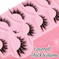 Nouveau design de faux cils en vison Foxy Winged Cat Eye Vente en gros de cils en faux vison avec logo personnalisé Aile d'ange Cils en faux vison 3d naturels