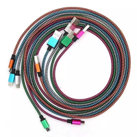 Cable cargador trenzado de nailon de 6 pies/2M, cable USB tipo C para todos los cables adaptadores de tipo C Android para Samsung para iPhone IOS
