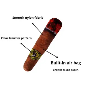 Amazon Best Seller için çevre dostu interaktif peluş oyuncak köpek simülasyon puro şeklinde Pet çiğnemek oyuncak kırışık kağıt özelliği ile - Product Image 2