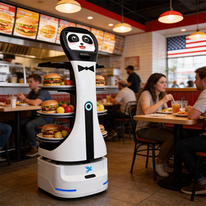 Robot de service pour <span class=keywords><strong>restaurant</strong></span>, parlant et ambulant, avec reconnaissance faciale, robot de livraison de nourriture, affichage du menu - Product Image 2