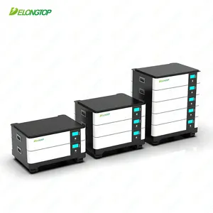 Lifepo4-sistema de energía Solar, almacenamiento de energía apilable, 48V, 200AH, 10kw, 20kw, 30kw, 40kw, 51,2 v, inversor de batería, turbina eólica