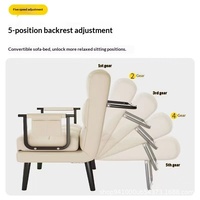 Fauteuil inclinable pliable pour ordinateur, chaise de bureau, sieste au déjeuner, lit, canapé en PVC à double usage, fauteuil de maison avec dossier, lit simple