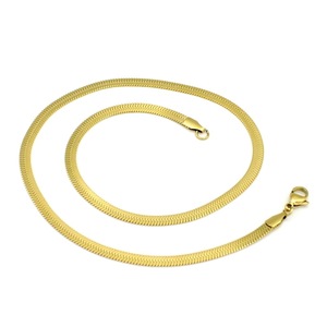 Collier chaîne serpent en acier inoxydable plaqué or 18 carats, bijou unisexe tendance, idéal comme cadeau, longueurs 40cm, 45cm, 50cm, 55cm, 60cm - Product Image 4