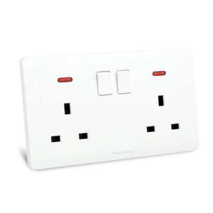Enchufe de Pared Universal Doble de 5 Pines con Panel Táctil, 10 Tomas de Corriente, Interruptor Eléctrico, Luz Indicadora LED, Diseño Moderno - Product Image 5