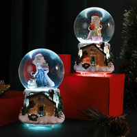 Boule à neige de Noël avec musique lumière led décor à la maison personnalisé bonhomme de neige de Noël boule de neige souvenir cadeau fête ornement