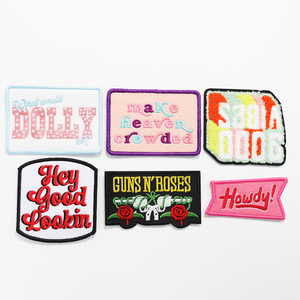 High Quality Cheap Small Howdy Embroidery Patches Sew on Customized Western Trucker Hat Patch - Product Image 1