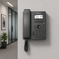 Téléphone IP d'entrée de gamme Flyingvoice P10S, 2 comptes SIP, écran LCD rétroéclairé de 2,3 pouces, PoE, double ports 10/100M, conférence audio 6 voies, système d'exploitation Linux