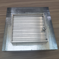 Grille d'aération carrée moderne Jointair avec adaptateur de col pour amortisseurs de volume opposés, en acier galvanisé, NA-EDO, installation facile