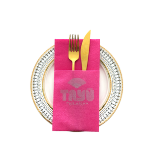 Serviette de <span class=keywords><strong>table</strong></span> jetable en <span class=keywords><strong>papier</strong></span> Airlaid rouge vert <span class=keywords><strong>pré</strong></span>-pliée avec poche Joyeux Noël - Product Image 5