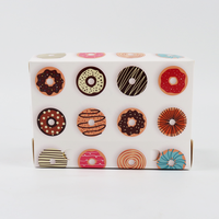 Nouvelle boîte d'emballage personnalisée blanche avec impression, toutes tailles disponibles, boîte alimentaire pour donuts, boîte à gâteaux, boîte à donuts sucrés