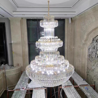 Nouveau produit, lustre LED en cristal de luxe, moderne et décoratif, pour hôtel, salon, villa, restaurant, projet personnalisé
