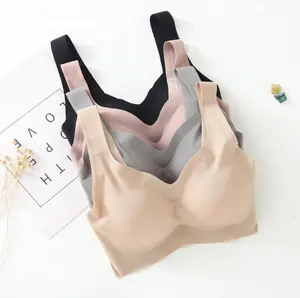 Bra Tanpa Kelim Gaya Jepang, Lingerie Tipis Tanpa Kawat Nyaman Musim Panas Cocok untuk Tidur