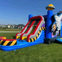 Toboggan aquatique gonflable sur mesure avec piscine, idéal pour les événements estivaux en camping, à la plage ou pour les enfants - Vente chaude