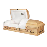 Ataúd/ataúd de alta calidad de madera de cerezo de estilo americano Jingyue Tong, suministros funerarios de alta calidad