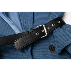<span class=keywords><strong>Chaqueta</strong></span> holgada de manga larga con cinturón para <span class=keywords><strong>mujer</strong></span>, <span class=keywords><strong>Blazer</strong></span> de <span class=keywords><strong>talla</strong></span> <span class=keywords><strong>grande</strong></span> con abertura azul para primavera y otoño - Product Image 4