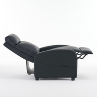 Fauteuil inclinable moderne en cuir PU avec fonction de relaxation, fauteuil d'appoint extensible en cuir synthétique pour salon