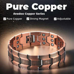 ベストセラー卸売古代100リアル純粋銅磁気療法健康バングルファッションブレスレットジュエリークラシックギフトユニセックス - Product Image 3
