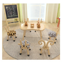 Hottest Wood Set 02 Cafe Kids Table Wooden Kid Plastic Chair Furniture