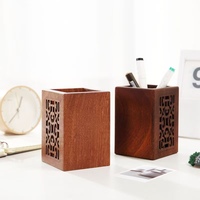 Porte-stylos en bois et bambou personnalisables, écologiques et créatifs, pour le bureau, les télécommandes et les boîtes de rangement pour fournitures de bureau
