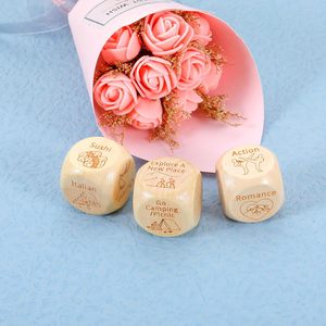 Cadeaux en bois personnalisés quoi regarder décision pour le film <span class=keywords><strong>dés</strong></span> date nuit nourriture cube <span class=keywords><strong>jeu</strong></span> à emporter vilain <span class=keywords><strong>dés</strong></span> - Product Image 6