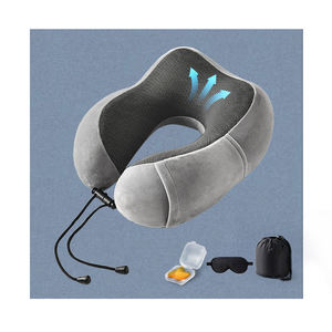 New Design <b>Memory</b> <b>Foam</b> U-shaped Pillow Custom logo Protect Sleep Home Travel Silk Travel Pillows for Airplane - Product Image 1