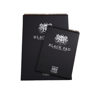 Carnet de croquis POTENTATE A5 en papier noir, reliure spirale, 120 g/m², pour dessin/bloc de dessin - Product Image 1