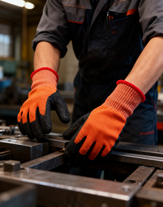 Guantes de Trabajo de Felpa Acrílica de Calibre 13 + Nailon, Directo de Fábrica, Cálidos y Cómodos, Guantes de Protección Laboral Resistentes a Cortes y Pinchazos - Product Image 4
