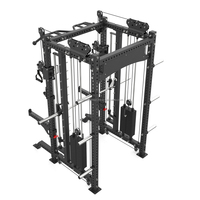 Support de squat de cage de puissance durable avec barre Smith et système de poulie de câble