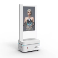 Pantalla LED OLED Transparente Táctil de 55 Pulgadas con Navegador, Robot Humanoide Digital con IA, para Publicidad en Video y Exhibición Artística