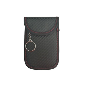 กระเป๋าใส่กุญแจรถยนต์หนังคาร์บอนไฟเบอร์แบบสั่งทำของ Boshiho สไตล์วินเทจขนาดเล็ก พร้อมที่ใส่บัตร RFID ป้องกันการโจรกรรมข้อมูล และตัวบล็อกสัญญาณ - Product Image 1