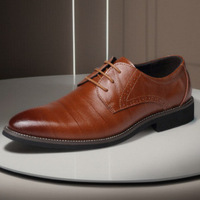 Mocassins vintage marron en similicuir pour hommes, respirants, imperméables, excellente adhérence et antidérapants, chaussures de travail et de bureau élégantes