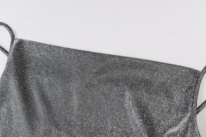 Abito da donna di lusso <span class=keywords><strong>argento</strong></span> senza maniche Party Club scintillante <span class=keywords><strong>vestito</strong></span> medio Sexy lucido - Product Image 6