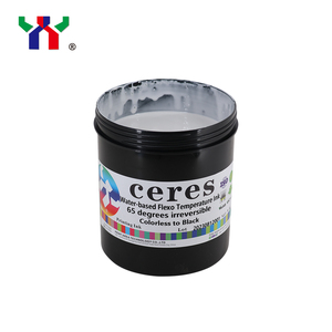 65 ° Tinta Termocrómica Irreversible C, Incolora a Negra, a Base de Agua, para Impresión de Seguridad Flexográfica - Product Image 3