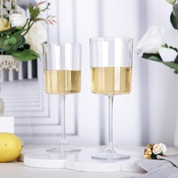 Plastique jetable de 10oz pour flûtes à Champagne et gobelets à vin tige acrylique verres à Cocktail accessoires de fête
